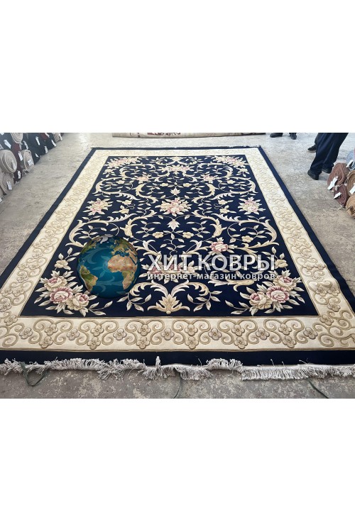 Китайский шерстяной ковер 0054017 Синий